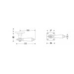 Artitec Deurkruk op rozet vierkant Roman bakeliet glans nikkel