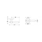 Artitec Deurkruk op rozet Barock/facet messing antiek