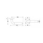 Artitec Deurkruk op rozet vierkant Baton glans nikkel