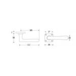 Artitec Deurkruk op rozet vierkant Linea mat chroom