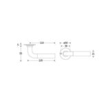 Artitec Deurkruk op rozet Frankfurt ebben/Chemin de Fer messing antiek