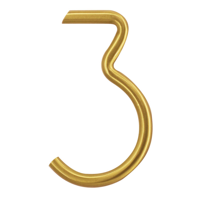 HDD Pro Huisnummer Rond 3 Mat Goud