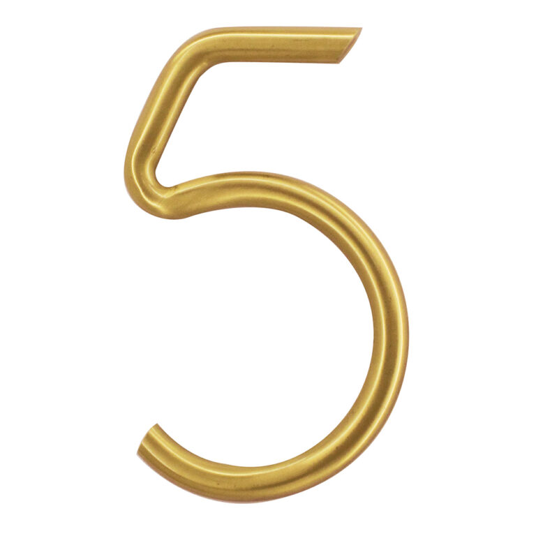 HDD Pro Huisnummer Rond 5 Mat Goud