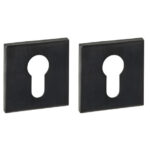 Intersteel Q Cilinderrozetten verdekt 53x53x6mm pvd zwart