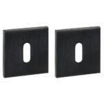 Intersteel Q Sleutelrozetten verdekt 53x53x6mm pvd zwart