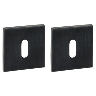 Intersteel Q Sleutelrozetten verdekt 53x53x6mm pvd zwart