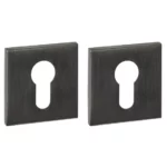 Q cilinderrozetten verdekt 53x53x6mm PVD Antraciet