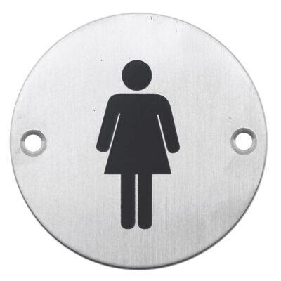 Pictogram Vrouw Rond Inox Plus