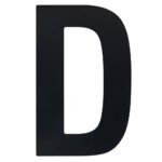 HDD Pro Huisletter Plat D Zwart Structuur UV