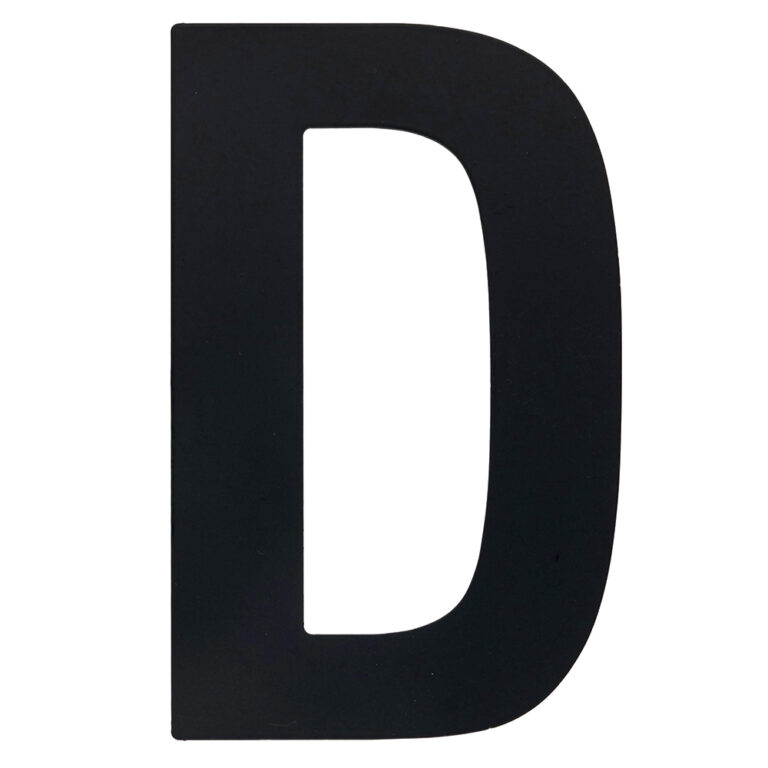 HDD Pro Huisletter Plat D Zwart Structuur UV