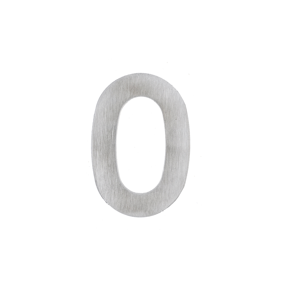 HDD Pro Huisnummer Plat Klein Zelfklevend 0 Inox Plus
