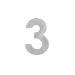 HDD Pro Huisnummer Plat Klein Zelfklevend 3 Inox Plus