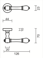 DEURKRUK PRO ALDAGONDA BRONS R+NO KEY
