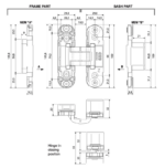 Werktekening HDD Pro Onzichtbare Scharnier Inox Look Eclipse 2