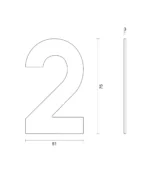 hdd huisnummer plat 2 zelfklevend 75mm rvs