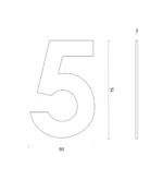 hdd huisnummer plat 5 zelfklevend 75mm rvs