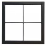 hdd patrijspoort retro 245 mm zwart 2