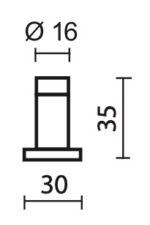 hdd rvs muurdeurstopper rvs 16x35 mm 2
