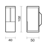 HDD Pro Schuifdeurkom Inkapschelp Hdd Carre Massief 40mm Inox Plus