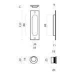 HDD Pro Schuifdeurkom Inkapschelp Fra Ovaal Carre Inox Look