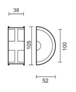 HDD Pro Schuifdeurkom Inkapschelp Hdd Halve Maan Massief 38mm Inox Plus