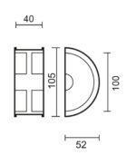 HDD Pro Schuifdeurkom Inkapschelp Hdd Halve Maan Massief 40mm Zwart