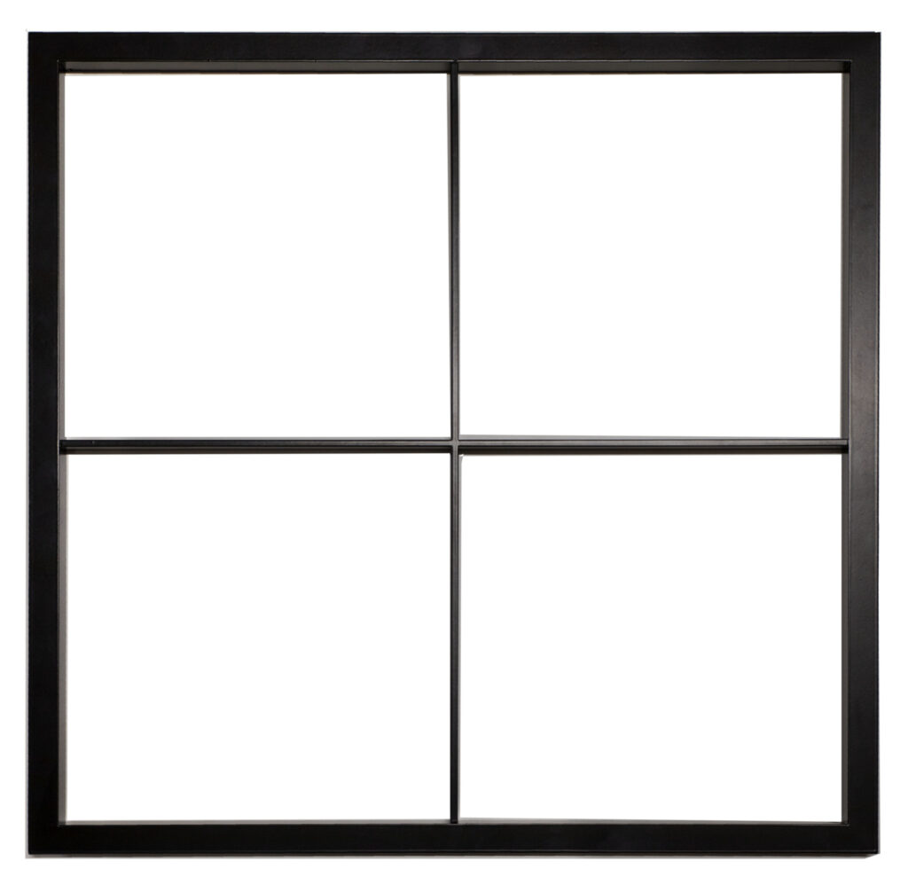 hdd vierkante patrijspoort retro 530 mm zwart