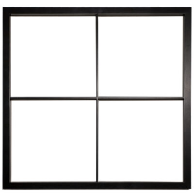 hdd vierkante patrijspoort retro 530 mm zwart