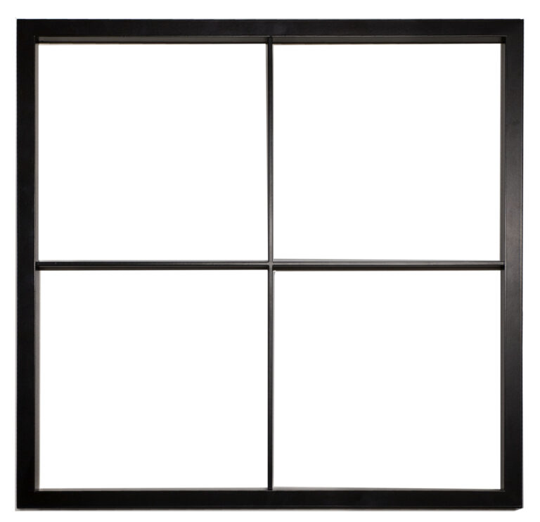 hdd vierkante patrijspoort retro 530 mm zwart