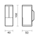 HDD Pro Schuifdeurkom Inkapschelp Hdd Carre Massief 40mm Wit Structuur