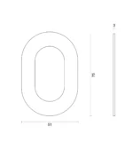 hdd zwart huisnummer plat 0 zelfklevend 75mm zwart