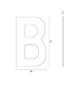 HDD Pro Huisletter Plat Klein Zelfklevend B Inox Plus