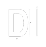 HDD Pro Huisletter Plat Klein Zelfklevend D Zwart Structuur UV