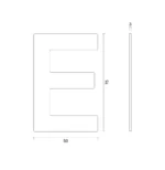 HDD Pro Huisletter Plat Klein Zelfklevend E Inox Plus