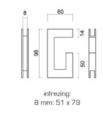 HDD Pro Schuifdeurkom Inkapschelp Hdd Carre Glas Zwart .8mm