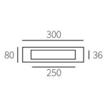 Hardbrass Serafini Briefplaat Binnenverend Roestvaststaal 300x80mm
