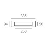 Hardbrass Serafini Briefplaat Rechthoek Roestvaststaal 335x94mm