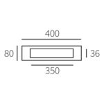 Hardbrass Serafini Briefplaat Binnenverend Roestvaststaal 400x80mm