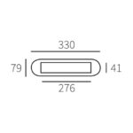 Hardbrass Mariani Briefplaat Ronald Pvd Gun Metal 330x79mm