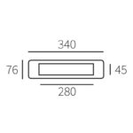 Hardbrass Shuffle Briefplaat Rechthoek Roestvaststaal 340x76mm