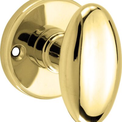 Artitec Knopkruk op rozet Ei/facet messing gelakt