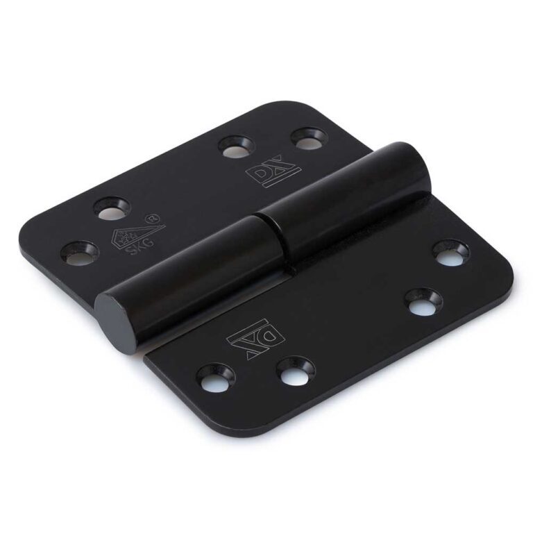 DX Kogelstiftpaumelle ronde hoeken 89x89 mm SKG3 Zwart Rechts