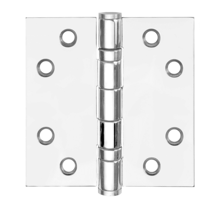 FORMANI Kogellagerscharnier | 76x76 | RVS Gepolijst | Chroom Look | LBS7676 Rechte hoeken