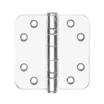 FORMANI Kogellagerscharnier | 76x76 | RVS Gepolijst | Chroom Look | LBS7676 Afgeronde hoeken