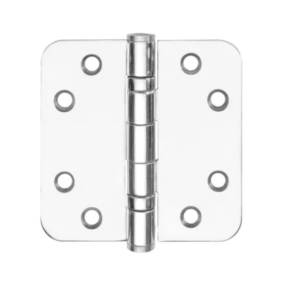 FORMANI Kogellagerscharnier | 76x76 | RVS Gepolijst | Chroom Look | LBS7676 Afgeronde hoeken