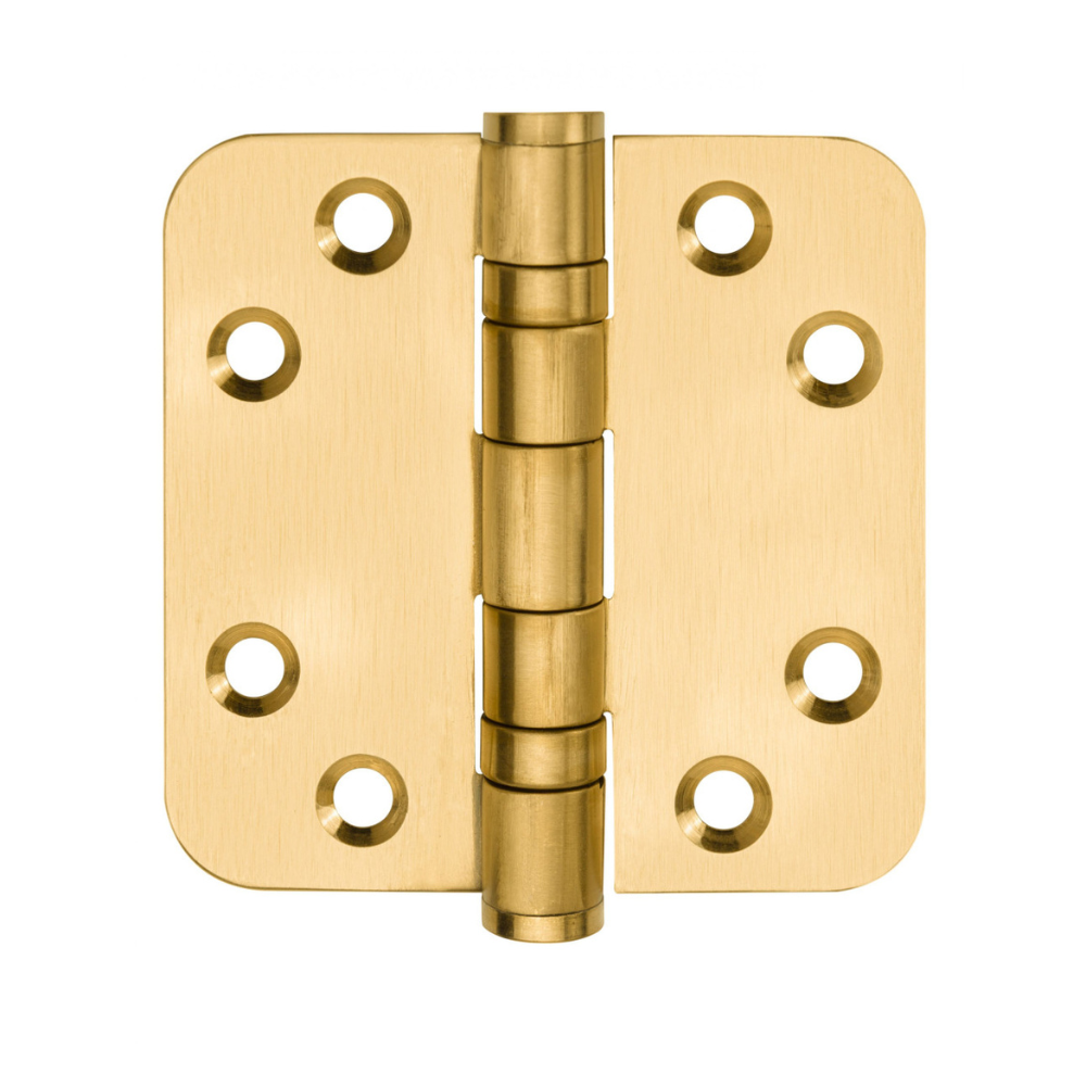 FORMANI Kogellagerscharnier | 76x76 | PVD Mat Goud | LBS7676 Afgeronde Hoeken