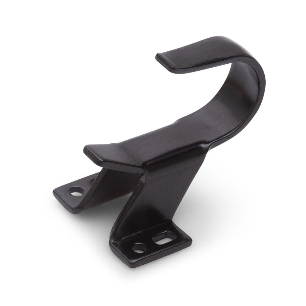 Dulimex | Lange haak | Deuropvanger bij gelijkliggende en opdekdeuren | Zwart