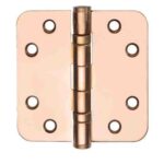 kogelscharnier 89 x 89mm met ronde hoek pvd gepolijst koper