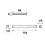 tekening 699116 krukstift bouten veiligheidsbeslag E0015243