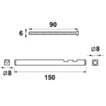 tekening 699159 krukstift bouten veiligheidsbeslag E0015247